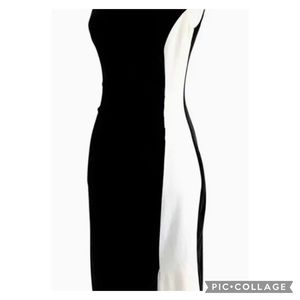Ralph Lauren size 8, white and black sheath dress